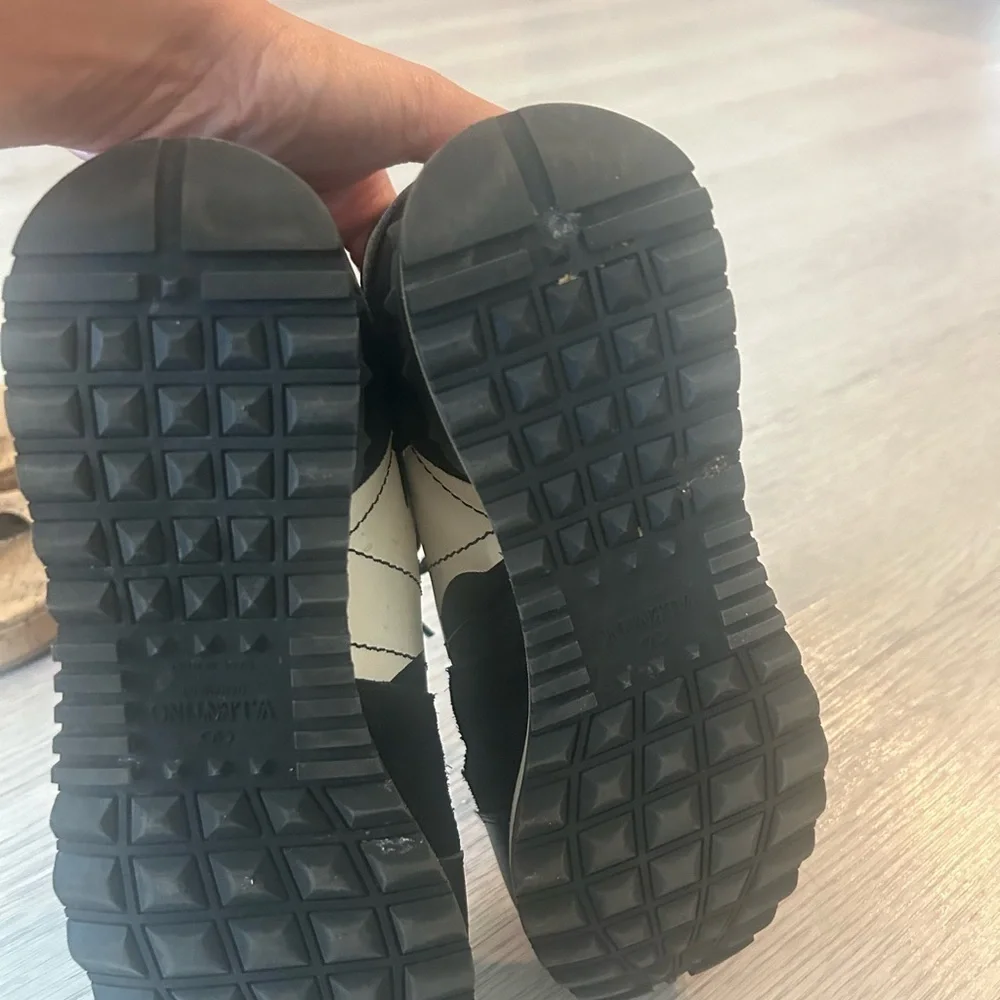 Valentino Garavani Camo Black and White Sneakers Size 5W
